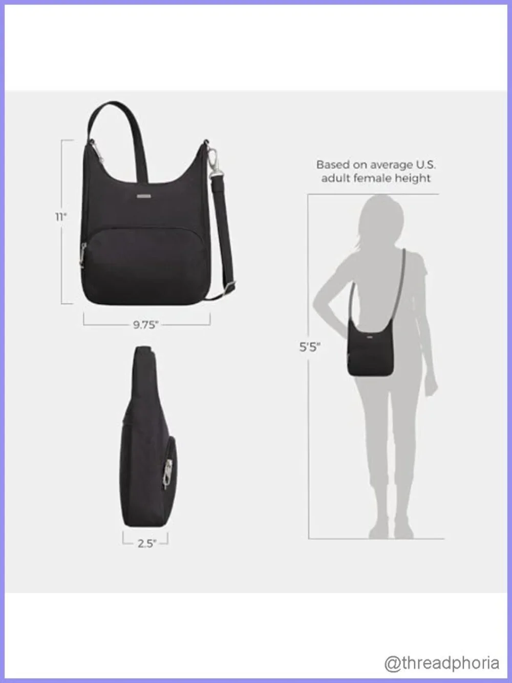 Anti-Theft Essential Messenger Bag Lightweight Travel Crossbody